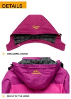 Dames Lichtgewicht Waterdichte Ski-jas Windjack met Capuchon Warme Winter Sneeuwjas Igana Softshell Regenjas Rits Buitengebruik Heren