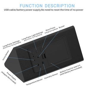 Khuyến Mại Kỹ Thuật Số Bảng Gỗ Đồng Hồ Reloj Tam Giác LED Bằng Gỗ Báo Động Kỹ Thuật Số Bàn Đồng Hồ - Product Image 6