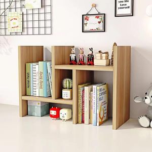 Organizador de Escritorio, Estante de Almacenamiento para Oficina, <span class=keywords><strong>Pequeño</strong></span> Estante de Exhibición de Madera Ajustable, Librero Expandible para Escritorio, Mini Librero de Sobremesa - Product Image 4