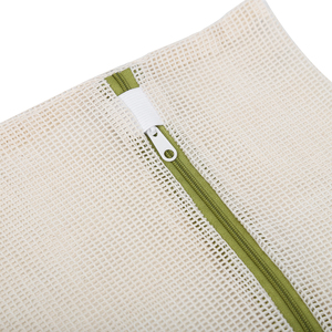 Eco-Friendly 100% Cotton 120gsm Mesh <b>Net</b> Custom Color Foldable 30x40cm Natural <b>Laundry</b> Storage Washing <b>Bag</b> Home/School/Travel - Product Image 5