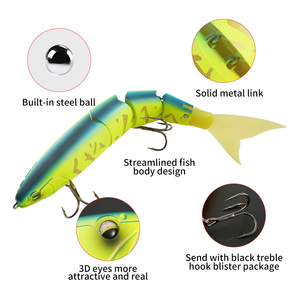 <span class=keywords><strong>Leurre</strong></span> <span class=keywords><strong>flottant</strong></span> multi-poissons 25cm 105g en forme de S pour la pêche au <span class=keywords><strong>brochet</strong></span> en rivière, lac et ruisseau, imprimé métal - Product Image 5