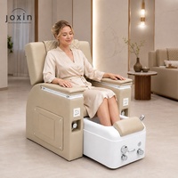 Chaise de manucure multifonction de luxe pour salon de beauté, avec bain de pieds, inclinable, réglable, massage électrique, chaise de pédicure