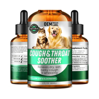 OEM Chenil Toux goutte pour Chiens Chats Chien Allergie Chat Soulagement de l'asthme Mullen Leaf Elderberry Blend Dry Wet Barky Cough Relief