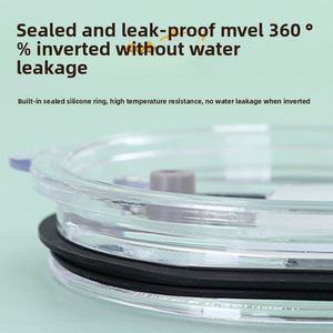 Luxury Ice Tumbler Transparent Lid Dual-<b>Drink</b> Design Portable Coffee Cup <b>Straw</b> Cover Bulk Wholesale in Stock <b>for</b> Car - Product Image 4