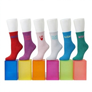 Custom Crew <b>Socks</b> Jacquard Colorful Cotton Blend Breathable Knit <b>Socks</b> for Women Youth Daily Wear & Sport <b>Socks</b> - Product Image 4