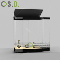 Vitrine d'Exposition à Vente Chaude d'Usine, Vision Intégrale à 360 Degrés, Meuble en Verre pour Magasin de Détail avec Éclairage LED Intérieur