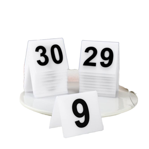 Numéros de table personnalisés modernes en acrylique, imperméables et résistants aux chocs, imprimés UV double face, pour restaurant - Product Image 1