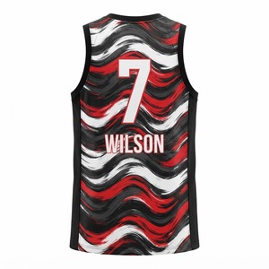 Conjunto de Camisetas de Baloncesto Reversibles Unisex con Estampado Digital, Uniformes Personalizados para Equipos, Malla Transpirable 100% Poliéster, Sin Mangas, Cuello Redondo, OEM al por Mayor - Product Image 6