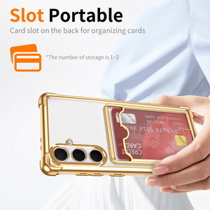 Étui avec emplacement pour carte pour <span class=keywords><strong>Samsung</strong></span> A73 A72 A71 A70 A55 A54 A53 A52 A51 A50 A34 A33 <span class=keywords><strong>A32</strong></span> A31 A25 A24 A23 4G <span class=keywords><strong>5G</strong></span> <span class=keywords><strong>Coque</strong></span> arrière souple en TPU - Product Image 3
