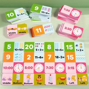 Juguete de Contar para Niños, Material Escolar para el Aprendizaje de Matemáticas en 1.º y 2.º Grado, Juego de Dominós para Sumar Tiempo - Product Image 1