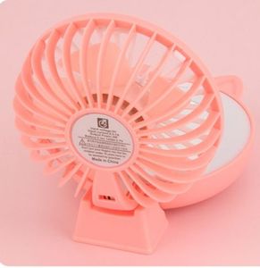 Portable and <b>Foldable</b> Mini Fan with <b>Mirror</b> and Light and Cute Style Suitable for Summer Use - Product Image 3