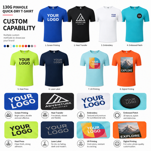 T-Shirt a Collo Tondo 130gsm ad Asciugatura Rapida, Logo Personalizzato, Uniforme Estiva, Abbigliamento Sportivo Promozionale OEM all'Ingrosso - Product Image 4