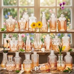 Vases à fleurs en <span class=keywords><strong>verre</strong></span> transparent certifiés SGS FDA pour la décoration de la maison, des mariages et des hôtels, écologiques et résistants aux chocs - Product Image 1