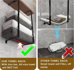 Treo Tường Thép Không Gỉ Tắm Giá Thanh Kệ Đặt Màu Đen Đứng Khăn Móc Chủ Với Nóng Cho Phòng Tắm Sử Dụng - Product Image 2