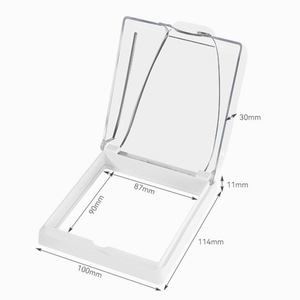 Cache-prise étanche transparent IP44 1 prise anti-effraction pour salle de bain - Product Image 4