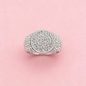 Anello da Uomo in Acciaio Inossidabile con Borchie e Diamanti - Product Image 6