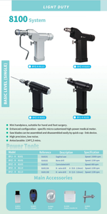 Perceuse orthopédique Bojin SYSTEM 8100, outil électrique pour petits os, BJ8103, perceuse canulée - Perceuse électrique médicale à fonction unique pour os - Product Image 6