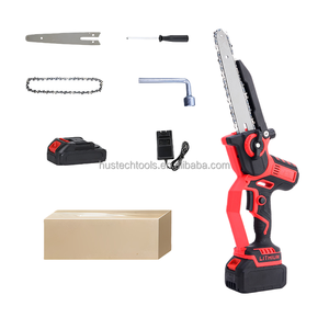 Mini tronçonneuse sans fil de qualité industrielle de 6 pouces avec poignée supérieure et 2 batteries, option OEM pour l'élagage et la coupe du bois - Product Image 6