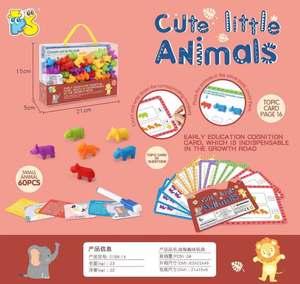 Montessori strumenti per l'<span class=keywords><strong>insegnamento</strong></span> della prima educazione arcobaleno per bambini che contano giocattoli animali in gomma morbida Set <span class=keywords><strong>di</strong></span> carte <span class=keywords><strong>domande</strong></span> inglesi matematica - Product Image 4