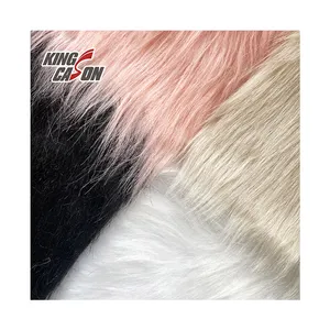 Kingcason Competitive Manufacturer 100% Polyester Long Pile Thick Luxury Fluffy 4 Colors Lion Faux Fur For Toys Headband