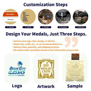 Directo de fábrica de alta calidad diseñe sus propias medallas en blanco Medalla de premio en blanco 3D de metal hecha a medida Deportes - Product Image 3