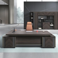 Chaise de bureau de direction moderne et autonome de luxe, combinaison de mobilier de bureau de PDG, bureau informatique extensible avec classeur