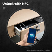 Serrure Intelligente Tuya pour Porte en Bois avec Contrôle à Distance par Application, Surveillance, Déverrouillage sans Clé par Carte IC pour Armoire, Casier, Meuble, Tiroir