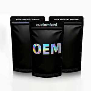 Custom Design Foil Stand up sacchetto con cerniera per cibo Mylar borse all'ingrosso personalizzato - Product Image 1