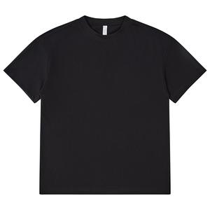 O-Neck Solid Luxury Tee Heavyweight 100% Cotton Men's Puff Print Custom Logo Short Sleeve - Product Image 1