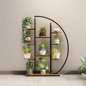 Soporte de Madera Ovalado para Plantas, Estante Vertical de 8 Niveles, Estable, sin Respaldo, Ligero, para Uso en Interiores - Product Image 5