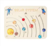 TaiLai 2022 güneş sistemi modeli kurulu ahşap bilim oyuncaklar eğitici oyuncaklar gezegen ahşap oyuncaklar güneş sistemi bulmacalar çocuklar için