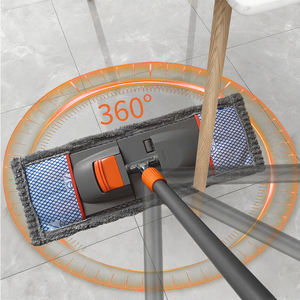 热销超细纤维扁平拖把，带伸缩柄，不锈钢，超强吸水，适用于地板干湿两用，轻松清洁 - Product Image 1