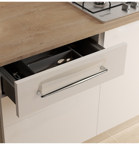 Zinc Alloy Cabinet Wardrobe <b>Drawer</b> Door Handles Titanium <b>Silver</b> Finish Modern Design Easy Installation for Kitchen Bathroom - Product Image 1