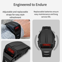 Montres numériques rétro uniques BENLYDESIGN pour hommes, style punk, montres OLED tendance X7000, à offrir aux hommes