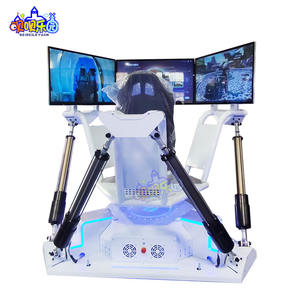 Sürükleyici VR Sanal Gerçeklik Altı Eksenli 6dof Üç Ekranlı Yarış Kapalı Alan Araba Sürme Simülatörü 9d Yarış Hareketli Koltuk Makinesi - Product Image 2