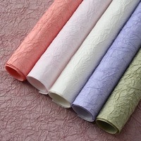 Fleur artificielle haut de gamme, faite main, DIY, écologique, à double couche, plissée, texturée, motif pierre, style encre de Chine, motif floral, pour art floral