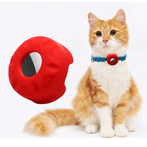 Funda Protectora de Silicona Duradera Antipérdida para <span class=keywords><strong>AirTag</strong></span>, Collar para Mascotas, Funda Protectora para Rastreador GPS, Compatible con <span class=keywords><strong>Apple</strong></span> Airtags - Product Image 1