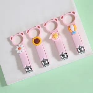 Lmltop Cadeaupakket Schattige Cartoon Manicure Teen Nagelknipper Gereedschap Voor Baby Volwassen Ronde Kop Roestvrijstalen Nagelpuntsnijder C0189