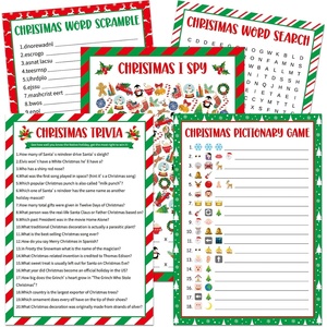 Juego <span class=keywords><strong>de</strong></span> Cartas para Fiestas Navideñas, Pictionary <span class=keywords><strong>de</strong></span> Navidad, Busca la Palabra, Juego <span class=keywords><strong>de</strong></span> Palabras, Suministros para Fiestas Navideñas <span class=keywords><strong>de</strong></span> Invierno - Product Image 1