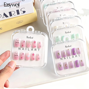 <span class=keywords><strong>Uñas</strong></span> <span class=keywords><strong>Postizas</strong></span> Cuadradas de Dibujos Animados <span class=keywords><strong>para</strong></span> <span class=keywords><strong>Niñas</strong></span>, <span class=keywords><strong>Uñas</strong></span> <span class=keywords><strong>Postizas</strong></span> Cortas y Bonitas <span class=keywords><strong>para</strong></span> Fiestas Infantiles, Diseño Adorable - Product Image 1