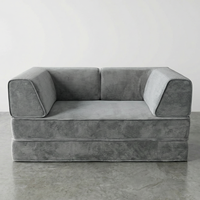 Sofá Modular Grande de Corduroy con Espuma Viscoelástica, sin Estructura, Comprimido en Tablet, para Sala de Estar de Lujo, Asientos de Suelo