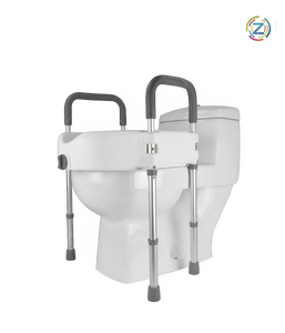 Durable PE Self-Assembly Adjustable Raised Toilet Seat Armrest Legs Fashionable Design <strong>Elderly</strong> Care Bathroom Safety Equipment - Product Image 2