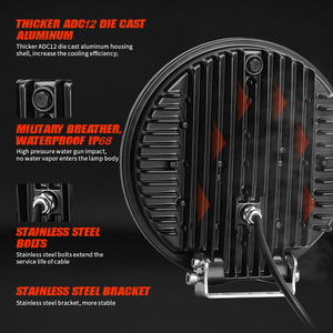 New extraljus 4x4 LED đoạn đường nối xe phía trước đèn pha 9 inch LED ánh sáng với vị trí hổ phách ánh sáng nhấp nháy nhấp nháy - Product Image 3