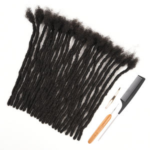 Extensions de dreadlocks Originea, 10 mèches, cheveux naturels humains, non traités, extensions de cheveux bruts, 0,4/0,6/0,8 cm - Product Image 2