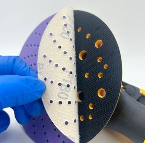 P40-6000 độ cứng cao màu tím chà nhám đĩa móc và vòng lặp Máy xay sợi sạch mài mòn khô Phim Giấy nhám OEM tùy chỉnh - Product Image 2