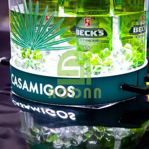 Grand seau à glace LED refroidisseur isolé économe en énergie pour Champagne et vin accessoire de bar essentiel pour les clubs VIP - Product Image 4