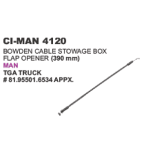 Caja de almacenamiento de cable BOWDEN de 390mm con sistema de suspensión de abridor de solapa para camiones - Product Image 1