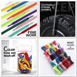 Lacets plats personnalisés 57 couleurs 8mm de largeur 50-200 cm de longueur pour baskets - Product Image 4