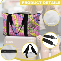 Sac de voyage et sac de sport unisexe en polyester pliable léger de grande capacité avec motif de fleurs d'hibiscus Aloha