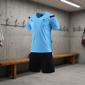 2026 Customized Breathable Plus Size Adult Soccer <b>Referee</b> Uniform Set Men Short Sleeves V-neck Anti-Bacterial Quick Dry - Product Image 3